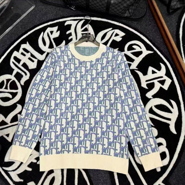 Men's Knitted Sweater Round Neck Letter Print