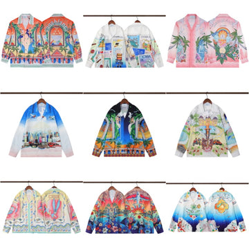Casablanca Digital Print Men's Fancy Long Sleeve Shirt