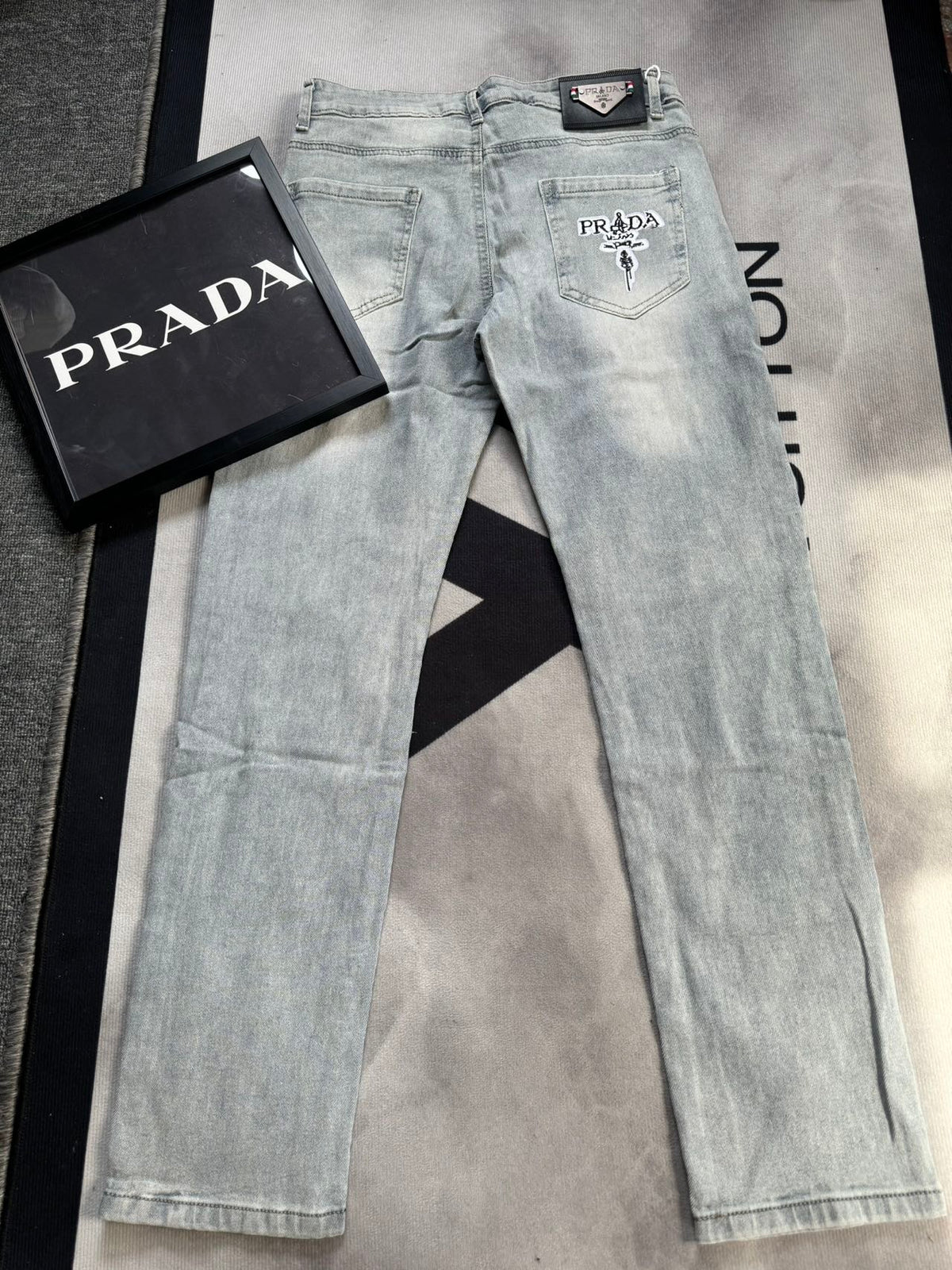 High-end brand high-quality men's jeans trend new fashion popular slim casual tr