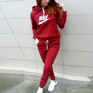 Women's Sweatshirt Suit Hoodie Suit Two-piece New Casual Sports Autumn And Winte