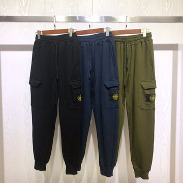 Men's Stone Overalls Functional All-Match Sweatpants Autumn And Winter Sports Cu