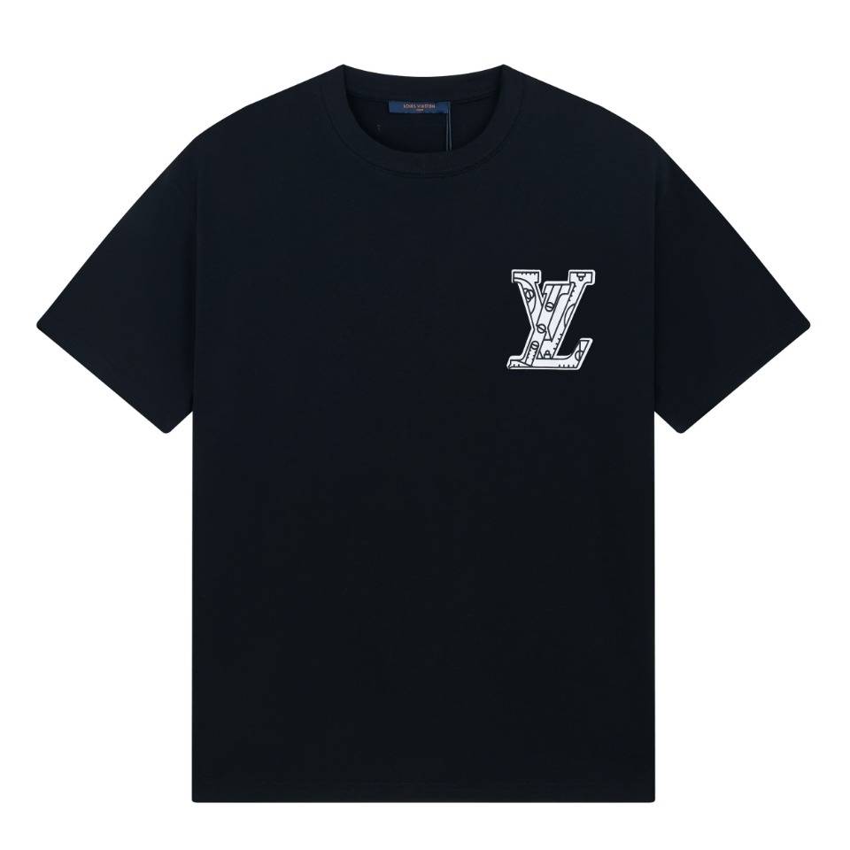Men's Spring And Summer New High-Quality Combed Cotton Simple Round Neck Sh