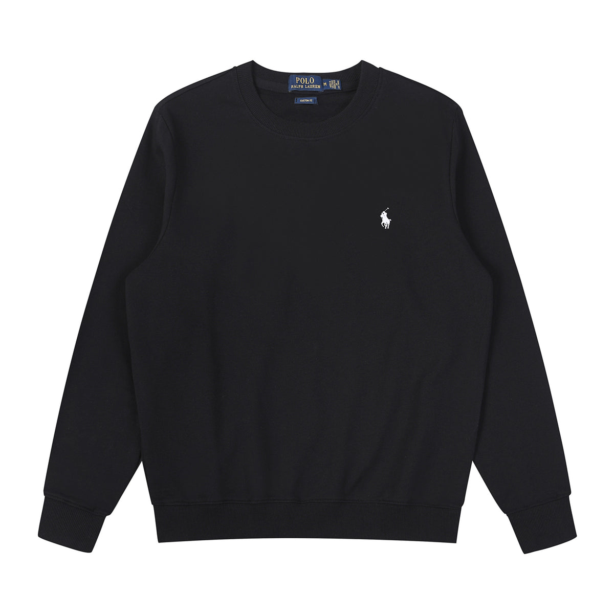 Men's Clothing Round Neck Long Sleeve Thin Cotton Large Size Casual Polo Pony Em