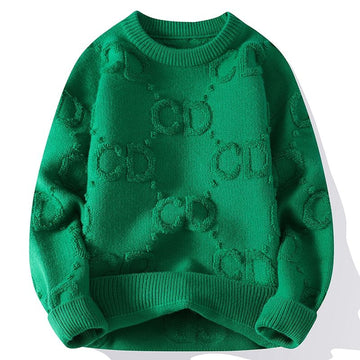 Personalized Round Neck Sweater For Men In Autumn And Winter, New Twist Pattern