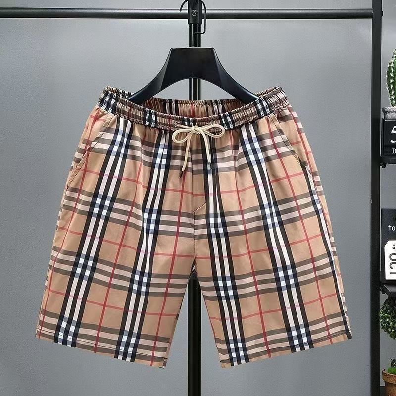 Summer Men's Shorts Plaid Five-quarter Trousers Loose Casual Trousers Comfortabl