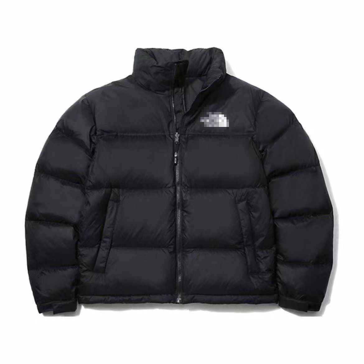 Men's Winter Warm Down Puffer Jacket - Orange & Black Colorblock Stand Collar Full-Zip Quilted Parka Coat