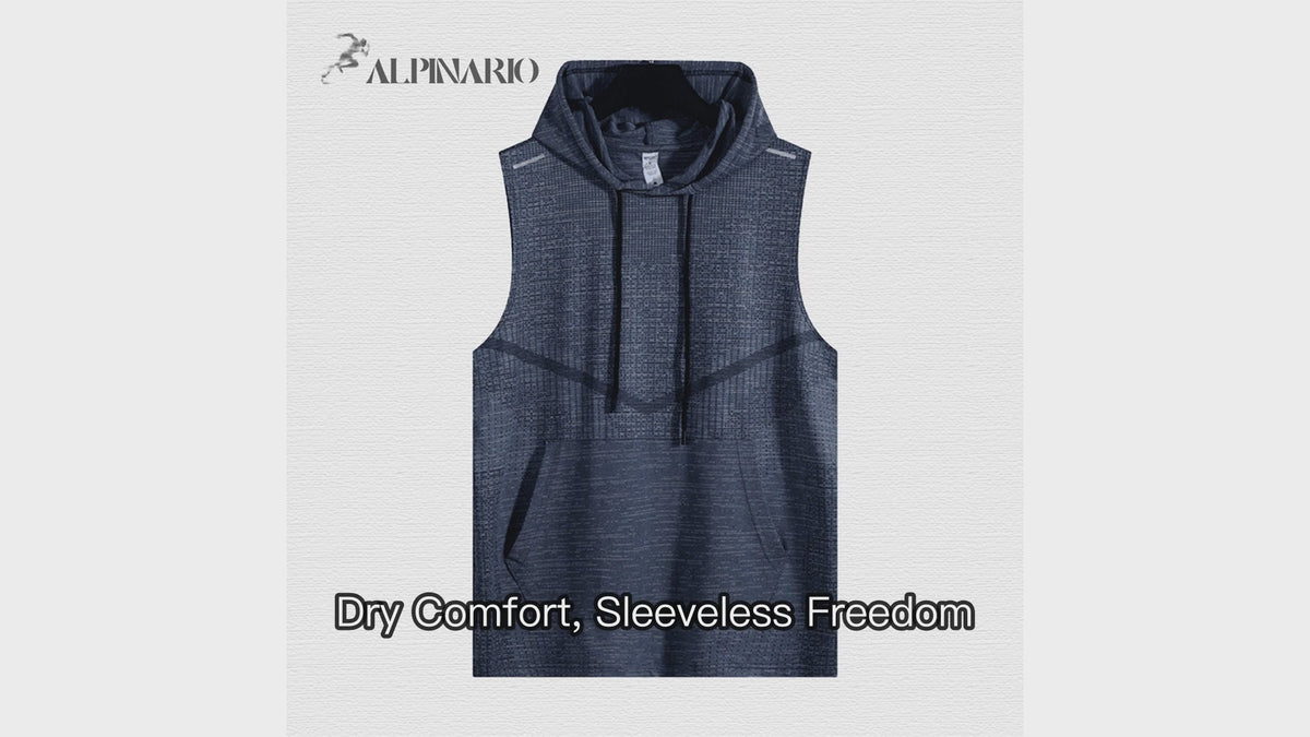 New Hooded Solid Color Sweat-Absorbent Sweatshirt Vest
