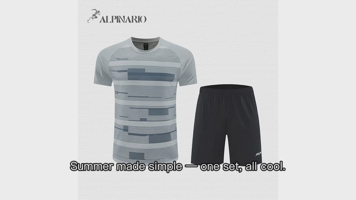 Fashionable Summer Quick-Dry Breathable Round-Neck 2-Picece Set