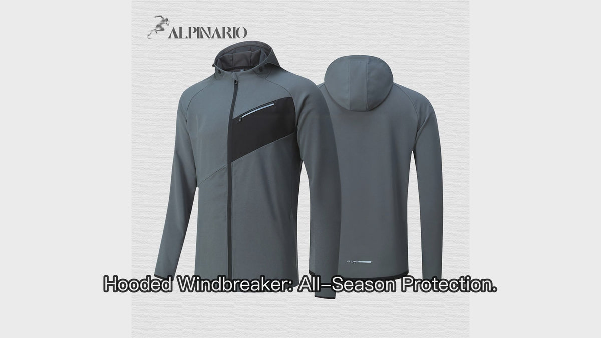 All-Season Stylish Hooded Stand-Collar Windbreaker