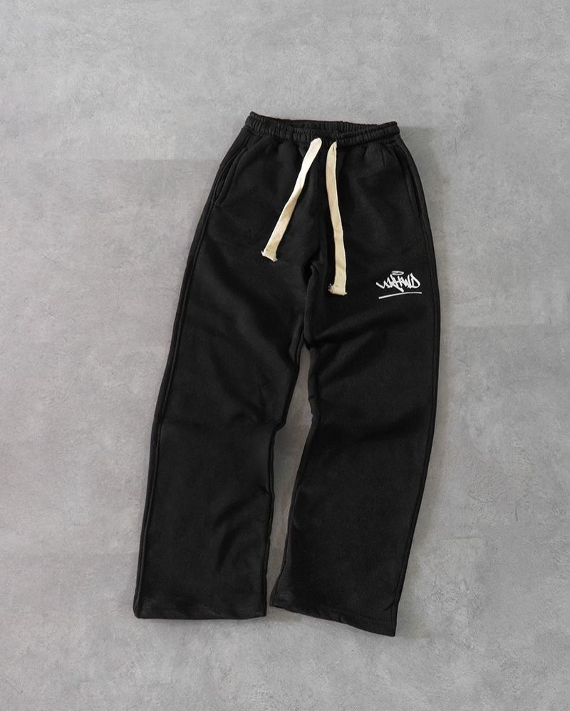 Straight-Leg Cotton-Blend Jogger Pants with Elastic Waist and Pockets