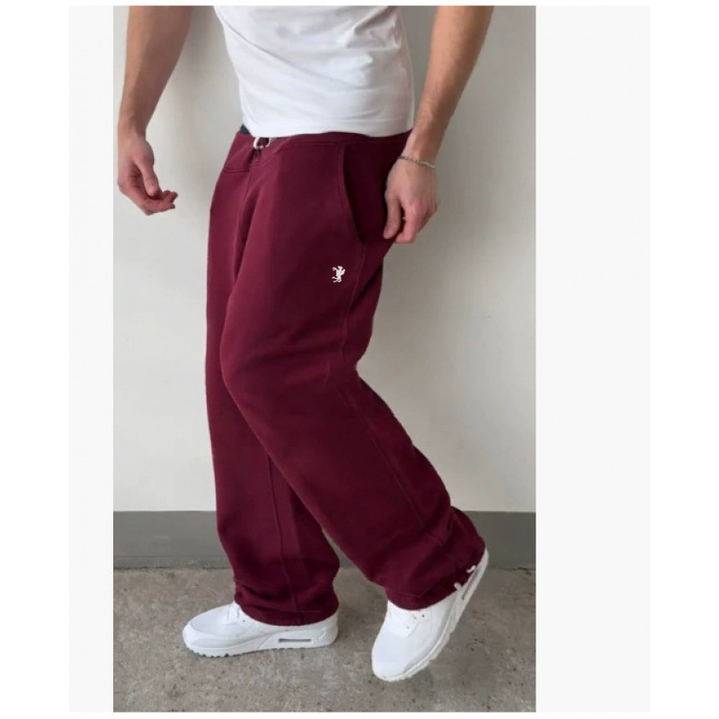 Black White Gray Navy Loose-Fit Cotton-Blend Sweatpants