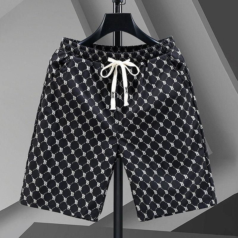 Classic Check Elastic-Waist Cotton Blend Shorts