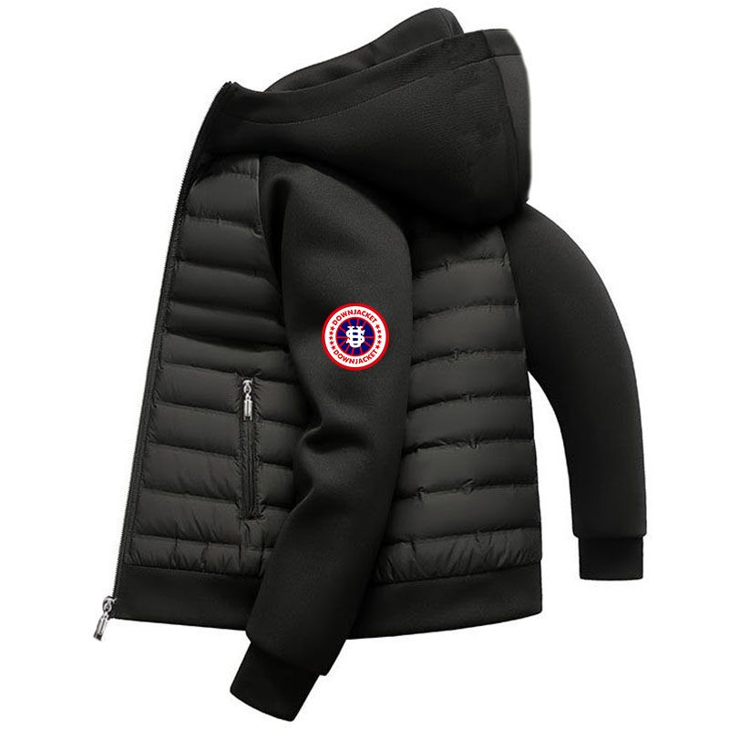 Black or White Lightweight Hooded Puffer Jacket with Oversized Fit
