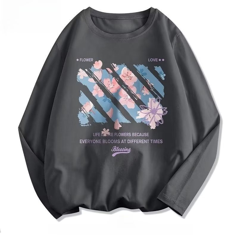 Heavyweight Cotton Crewneck Sweatshirt in Solid Black, White, or Gray