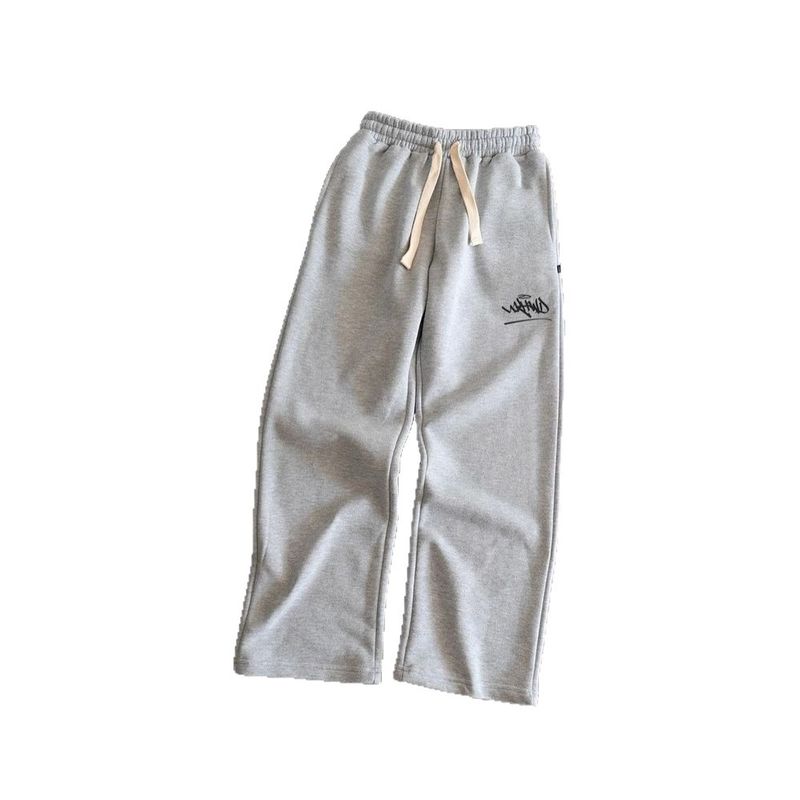 Straight-Leg Cotton-Blend Jogger Pants with Elastic Waist and Pockets