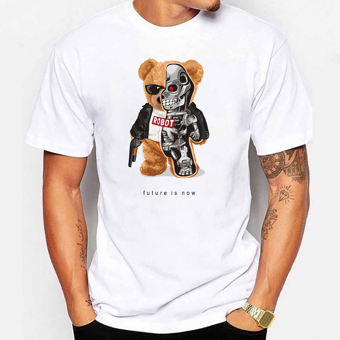 Cropped crewneck short sleeve t-shirt in soft cotton