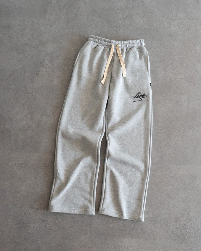 Straight-Leg Cotton-Blend Jogger Pants with Elastic Waist and Pockets