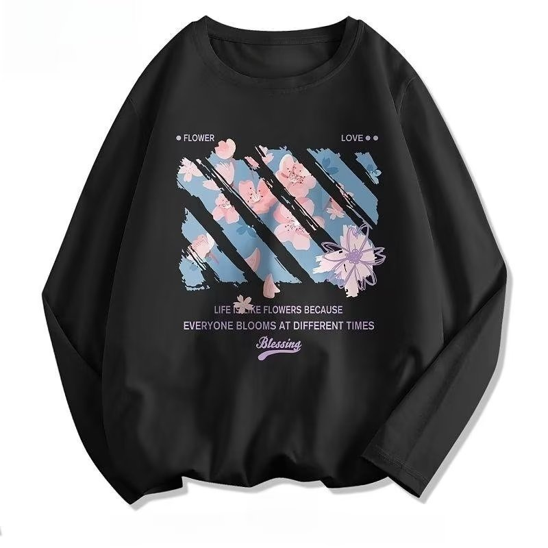 Heavyweight Cotton Crewneck Sweatshirt in Solid Black, White, or Gray